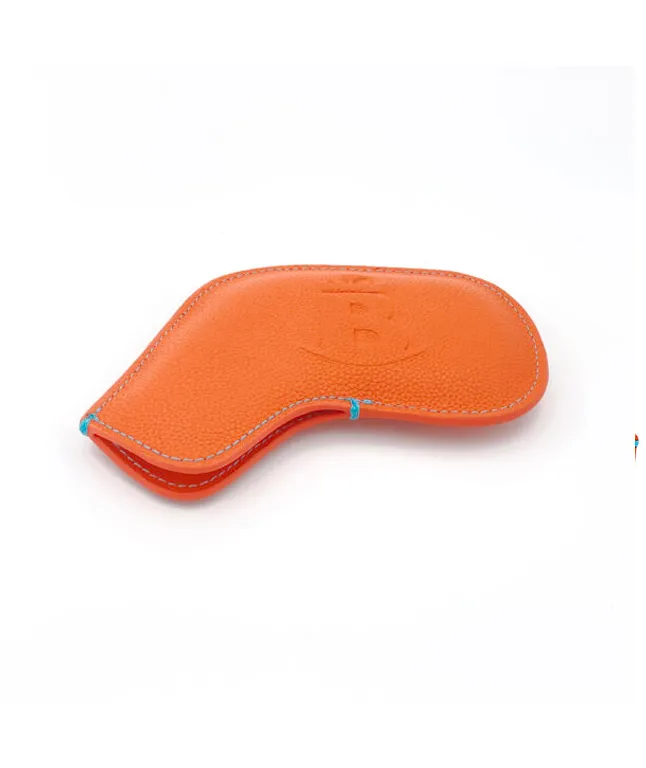 Baron Signature Iron Headcover made by Finest Calf Leather - Orange