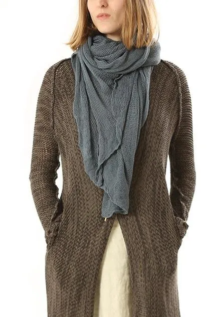 Big Soy Air Scarf -Dusty Dark Blue