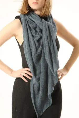 Big Soy Air Scarf -Dusty Dark Blue
