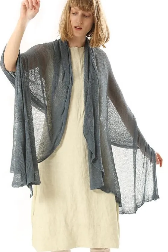 Big Soy Air Scarf -Dusty Dark Blue