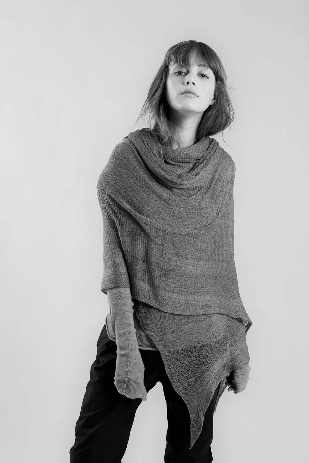 Big Soy Air Scarf -Dusty Dark Blue