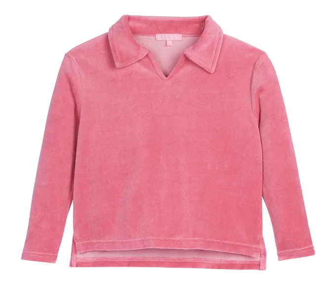 Bisby Polo Pullover - Rose Velour