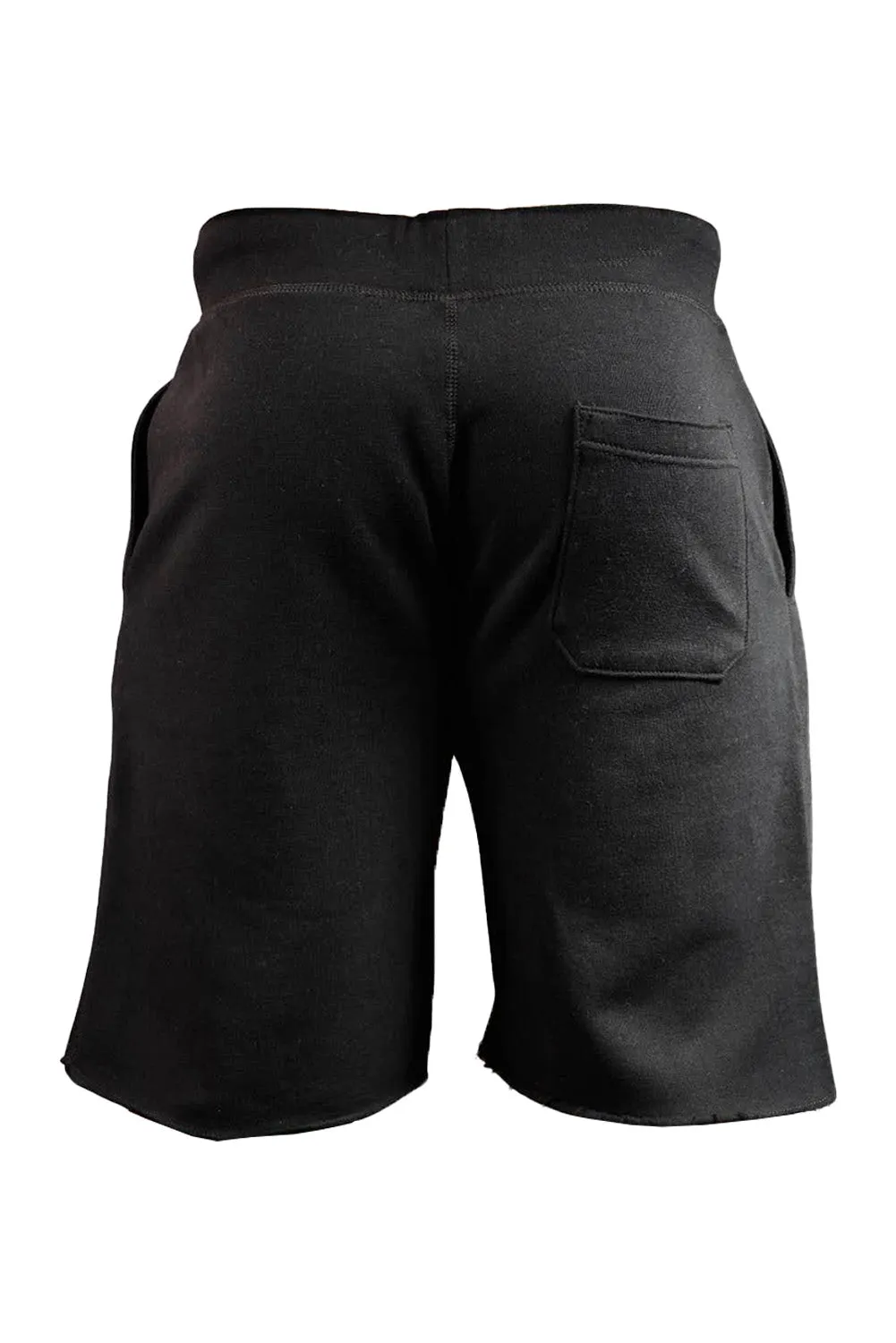 Black Baseball Graphic Print Drawstring Men's Casual Shorts