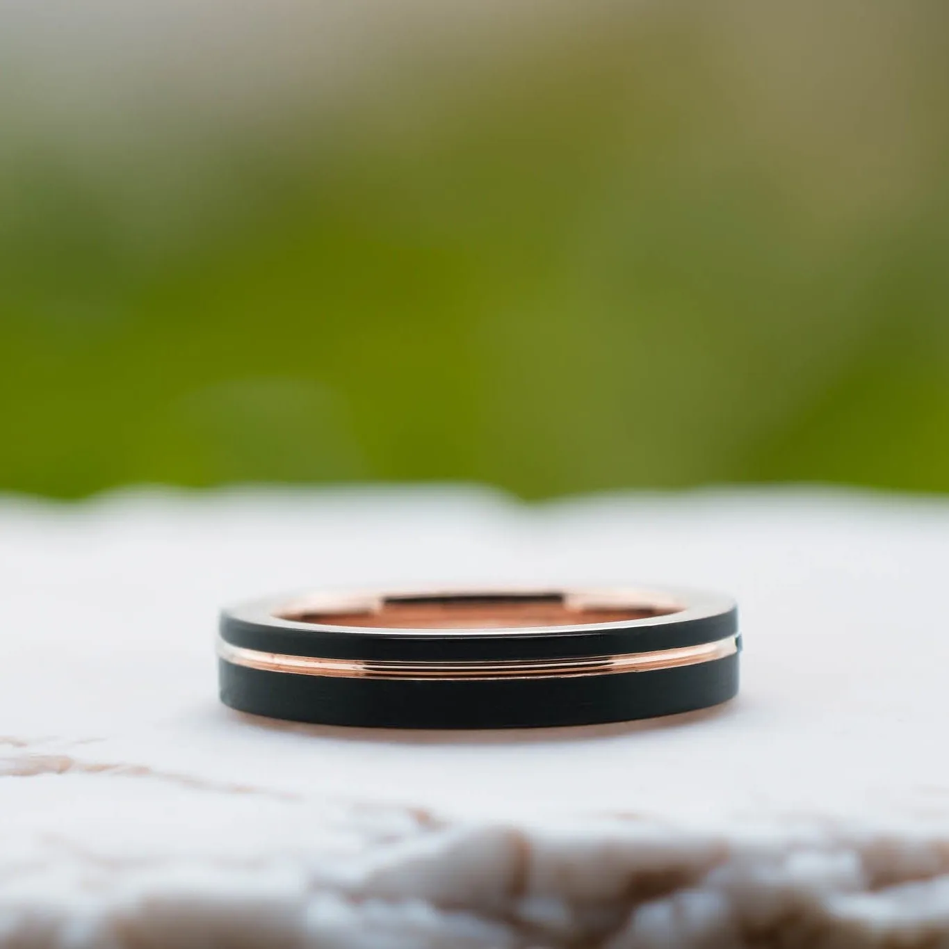 Black Brushed / Rose Gold Stripe & Interior - 4mm
