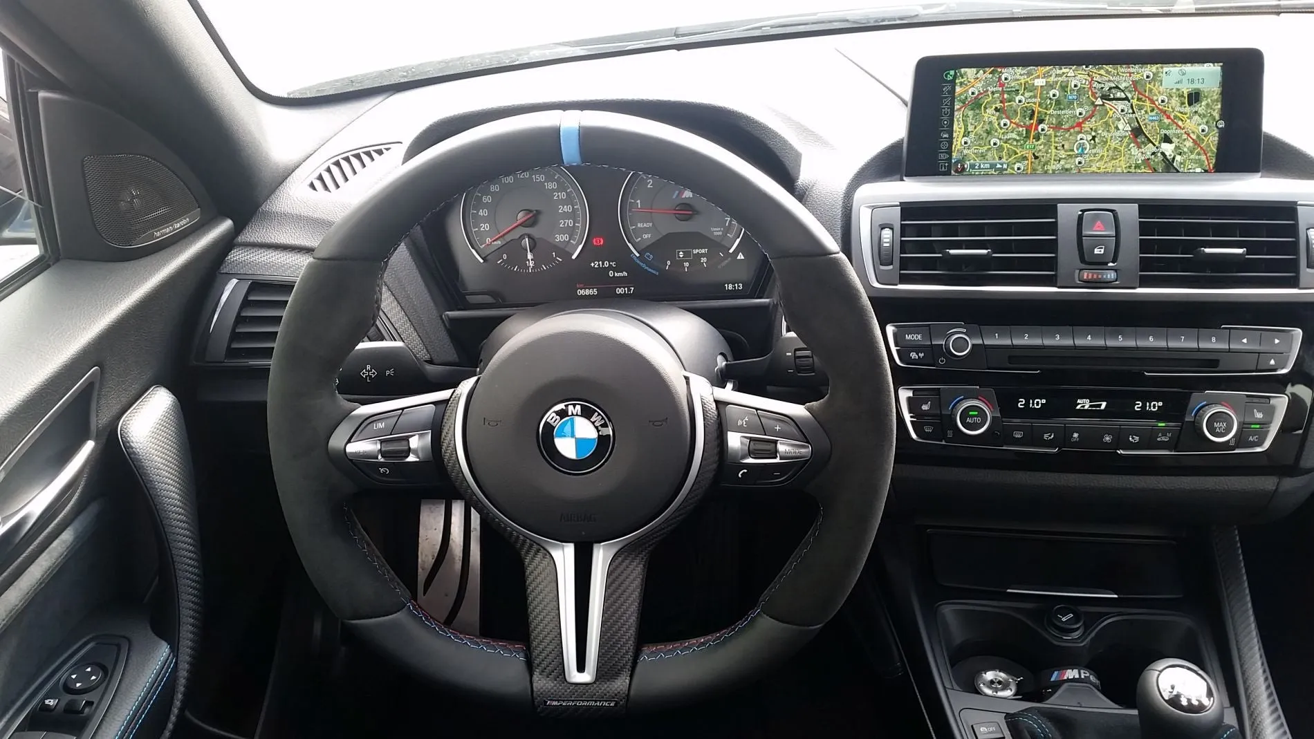 BMW M Performance Steering Wheel Trim - Matte Carbon