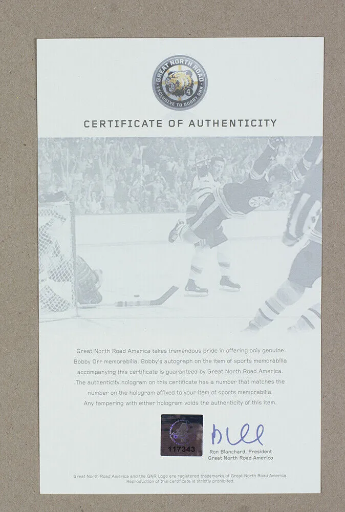 Bobby Orr Signed Framed Boston Bruins Black Fanatics Vintage Hockey Jersey GNR