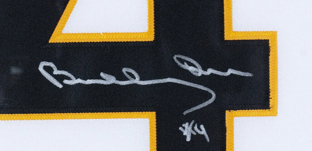 Bobby Orr Signed Framed Boston Bruins White Adidas Heroes of Hockey Jersey GNR