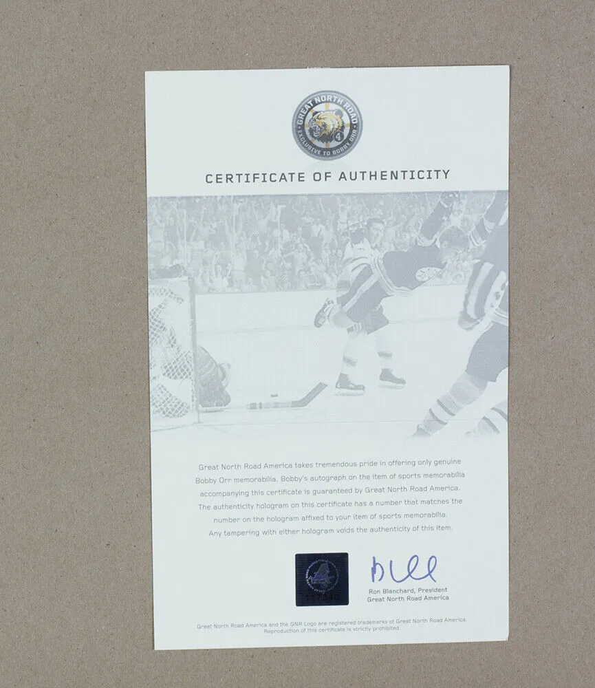 Bobby Orr Signed Framed Boston Bruins White Adidas Heroes of Hockey Jersey GNR