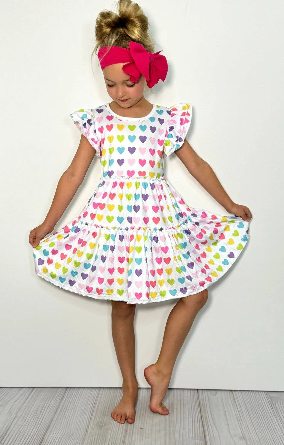 Bright Hearted Girls Dress