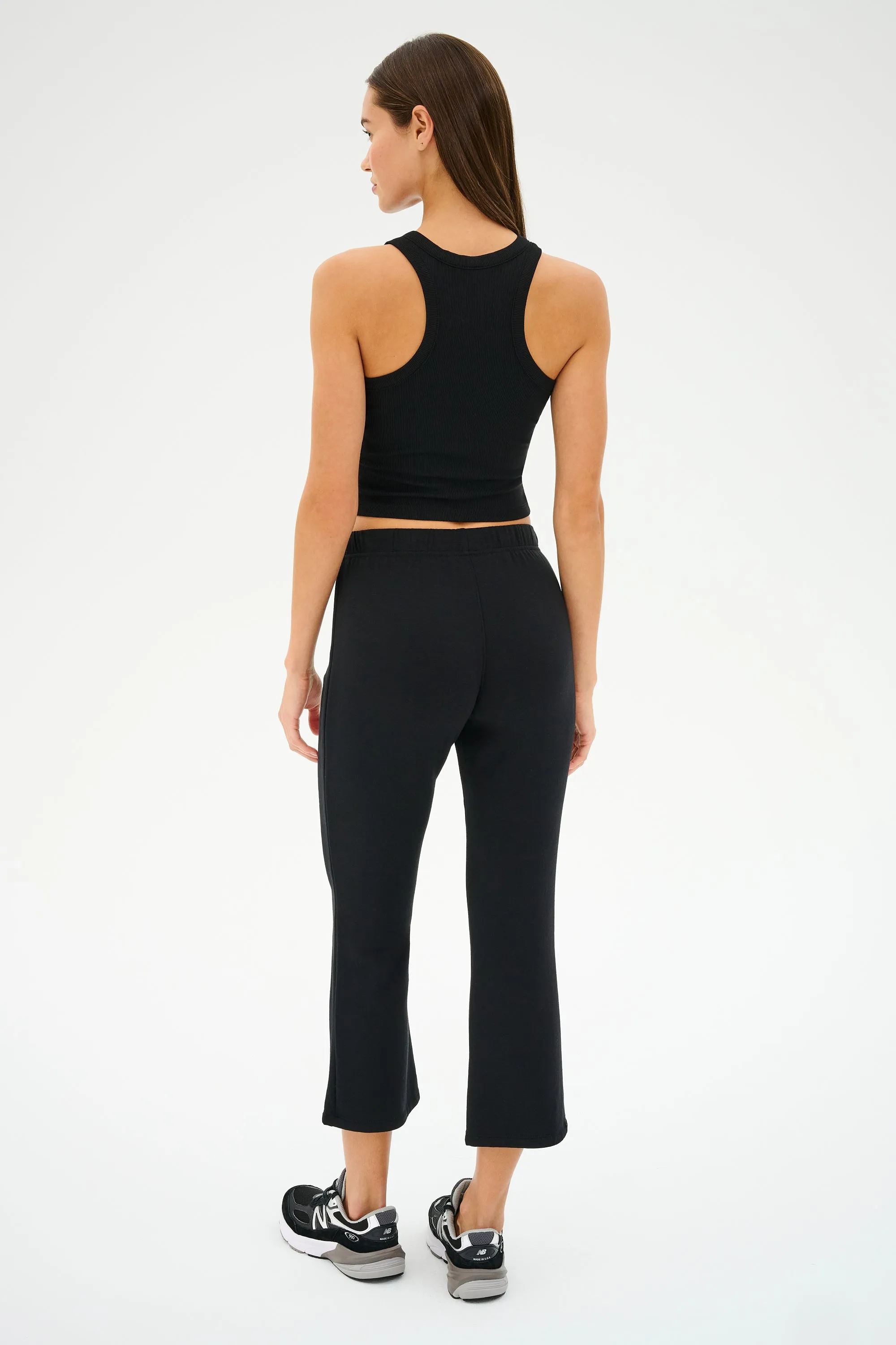 Brooks Fleece Cropped Flare - Black