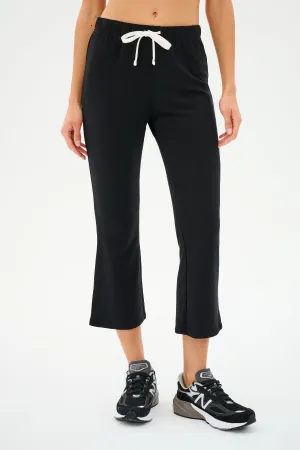 Brooks Fleece Cropped Flare - Black