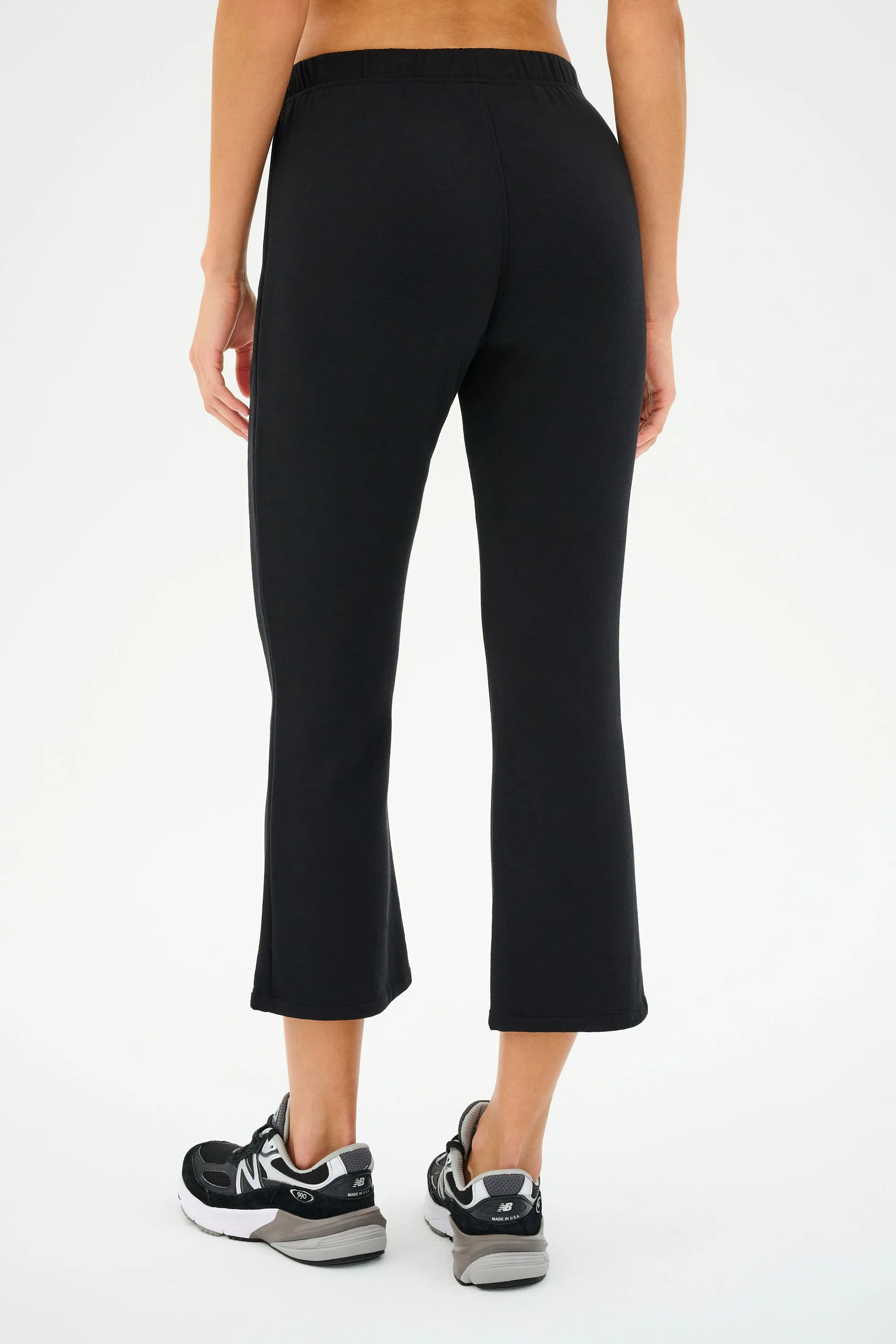 Brooks Fleece Cropped Flare - Black
