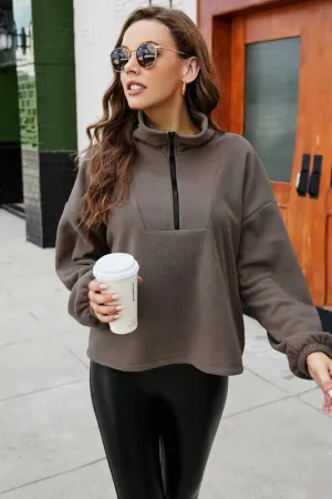 Brown Zipper Fleece