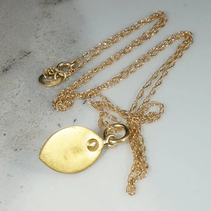 Buttery Tiger's Eye in Engraved Gold Arts & Crafts Pendant