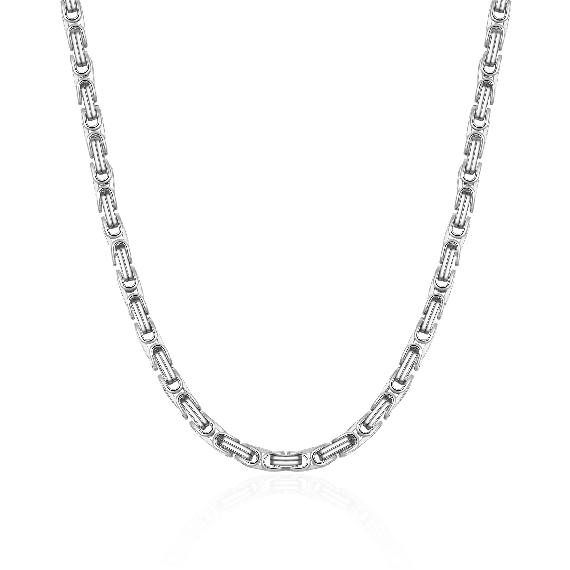 Byzantine Chain & Snake Chain Set - White Gold