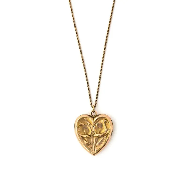 Cala Lily Heart Locket