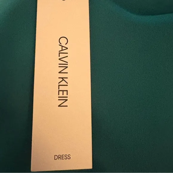 CALVIN KLEIN Ruffled-Collar Scuba Knit Sheath Mini Dress NWT