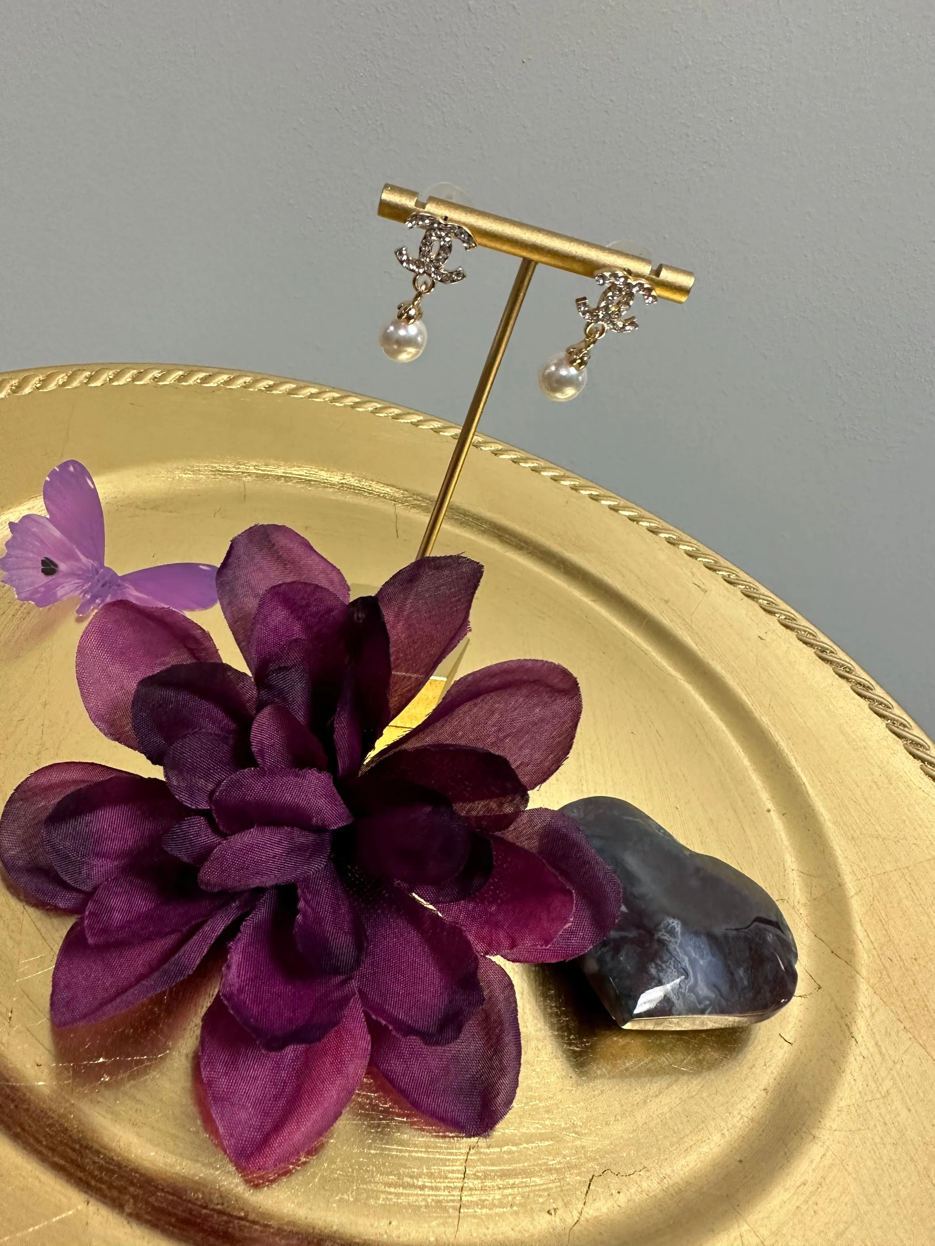CC Drop Earrings