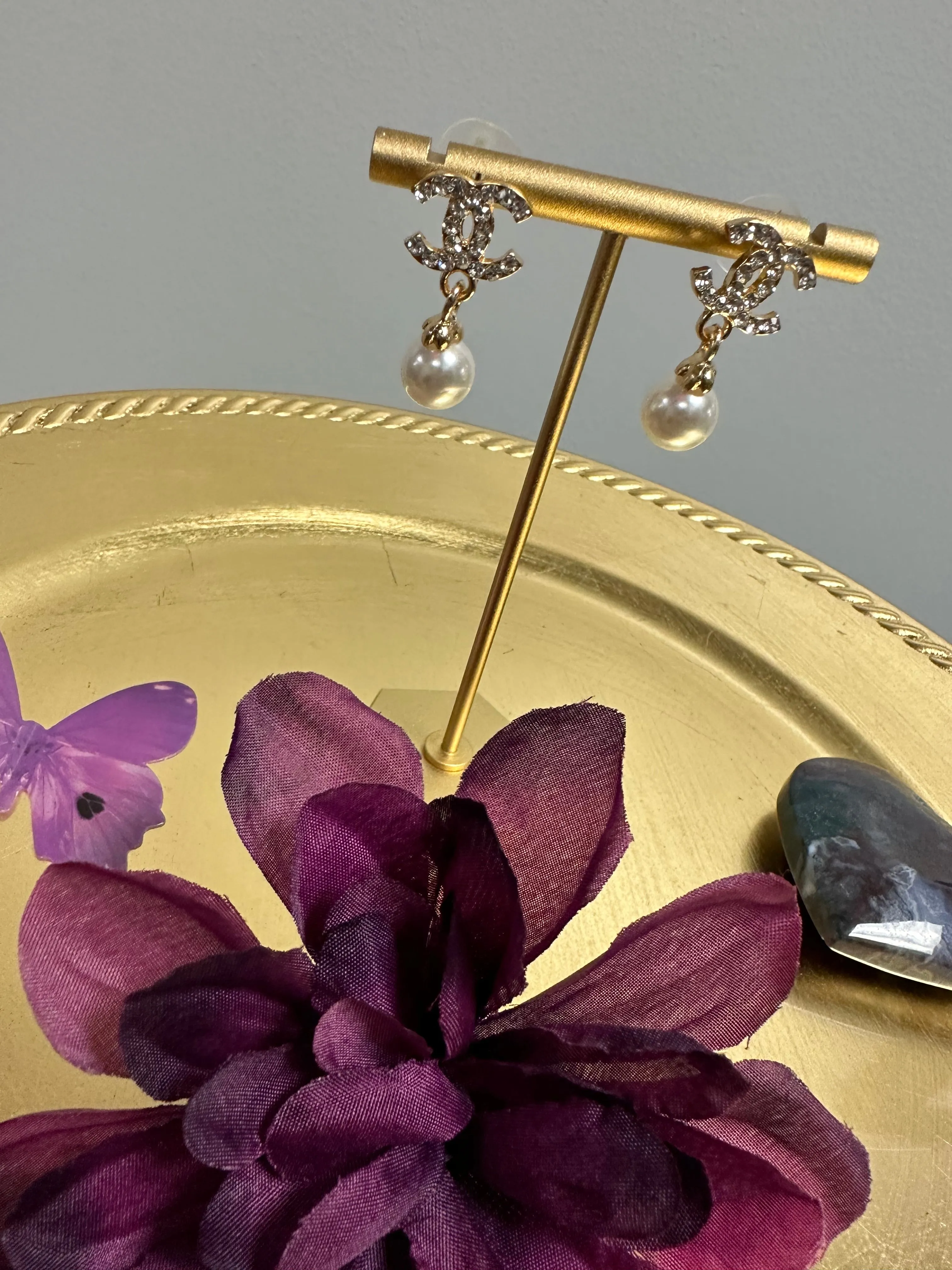 CC Drop Earrings
