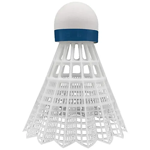Champion Sports Nylon Indoor Shuttlecock, 6 PACK/white/blue band