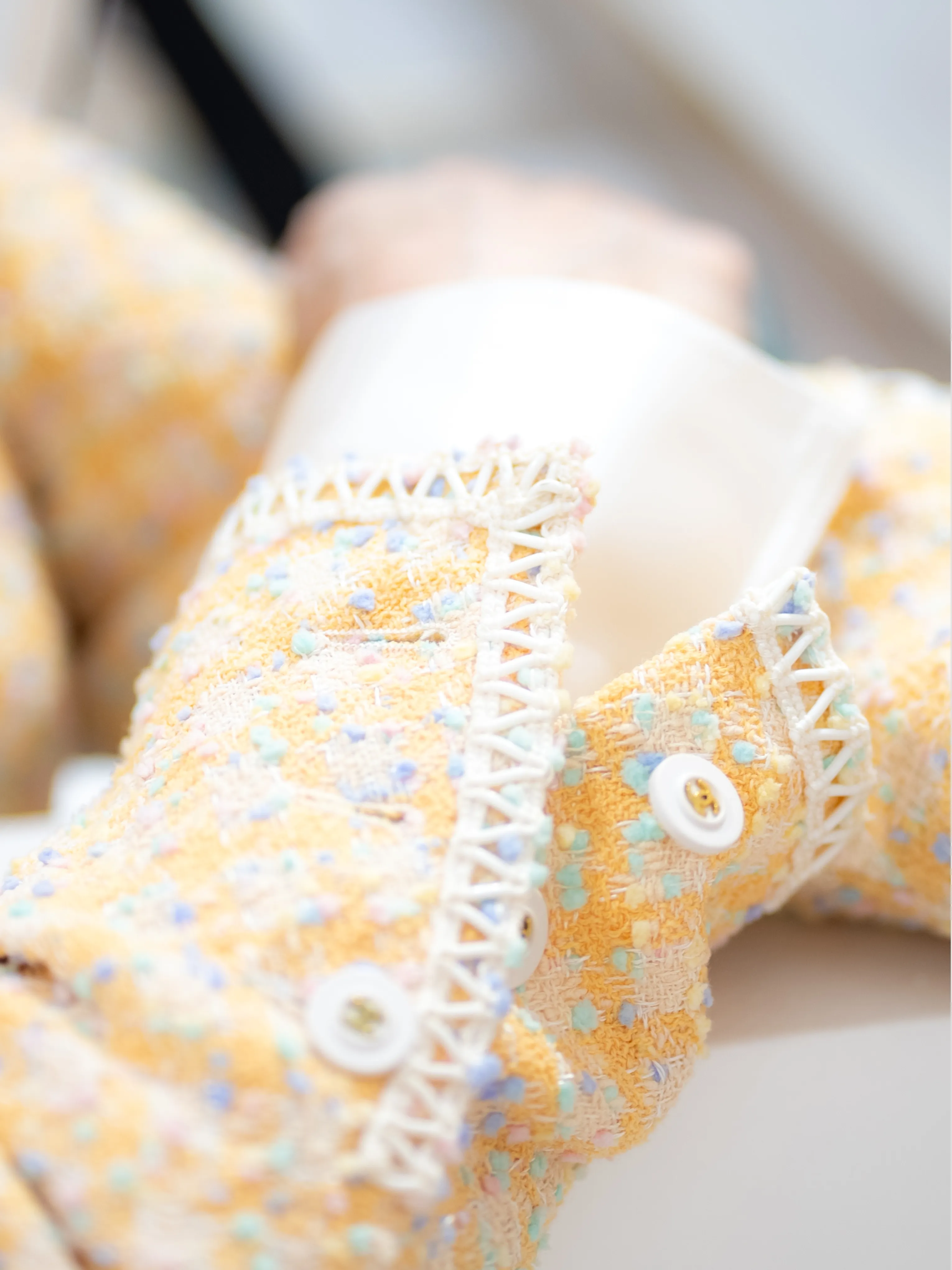Chanel Yellow Tweed Jacket