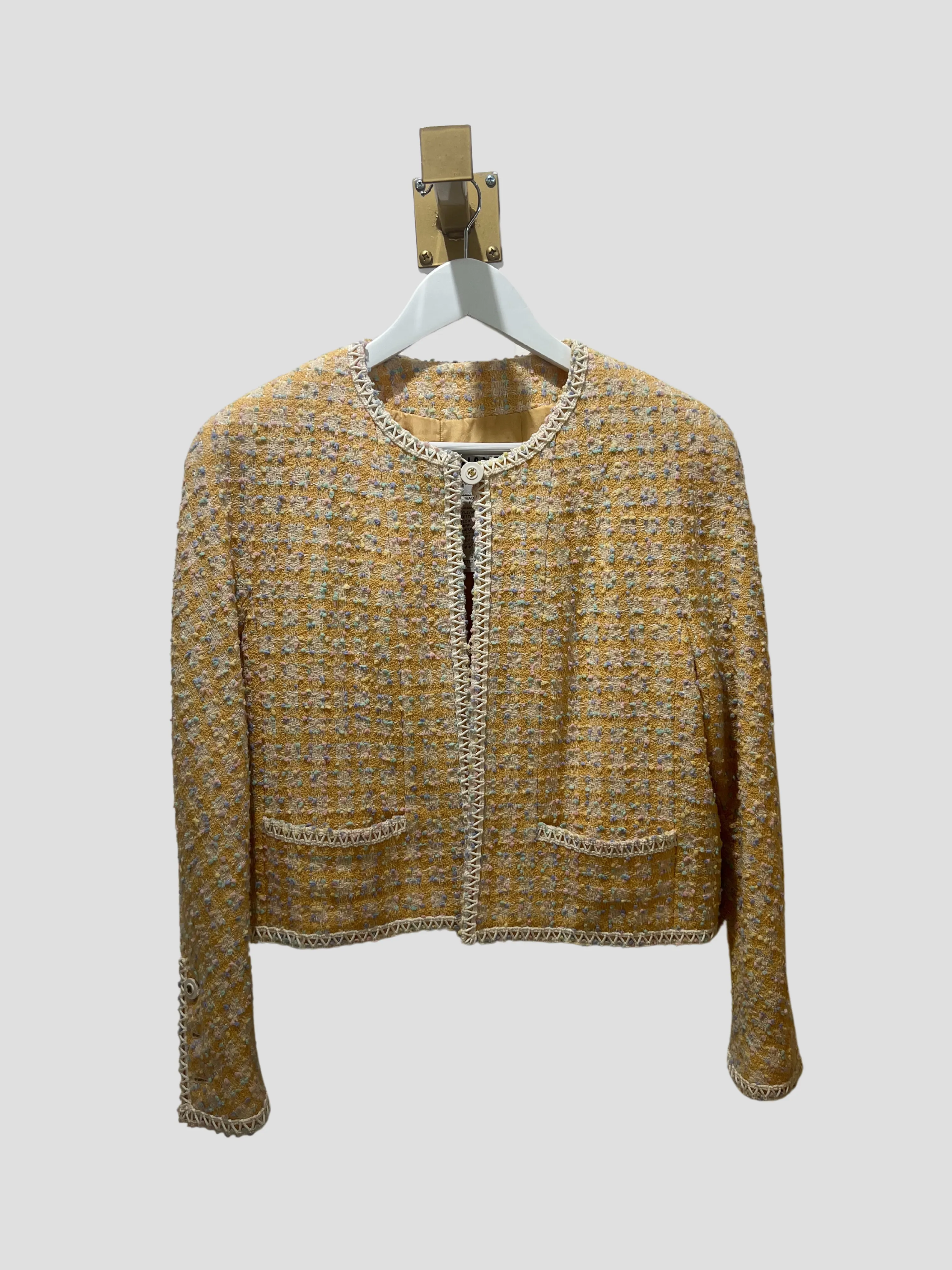 Chanel Yellow Tweed Jacket