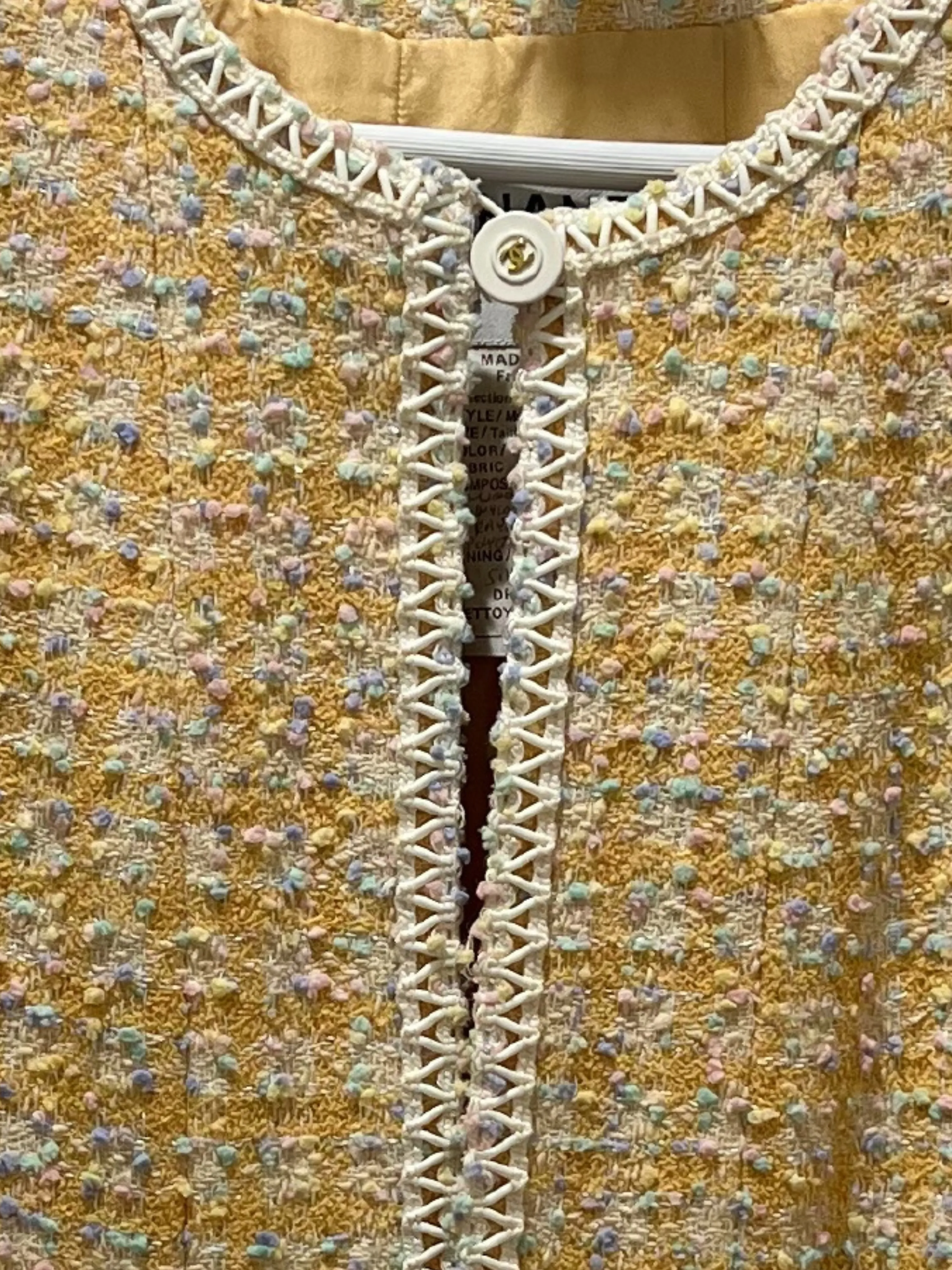 Chanel Yellow Tweed Jacket