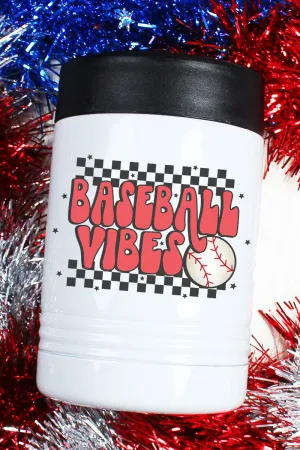 Checkered Baseball Vibes Stainless Steel Hugger 12oz