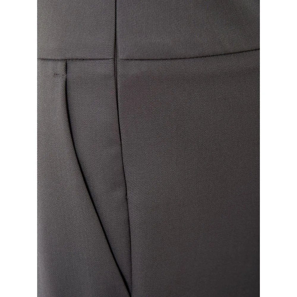 Chic Gray Wool Trousers for Sophisticated Style