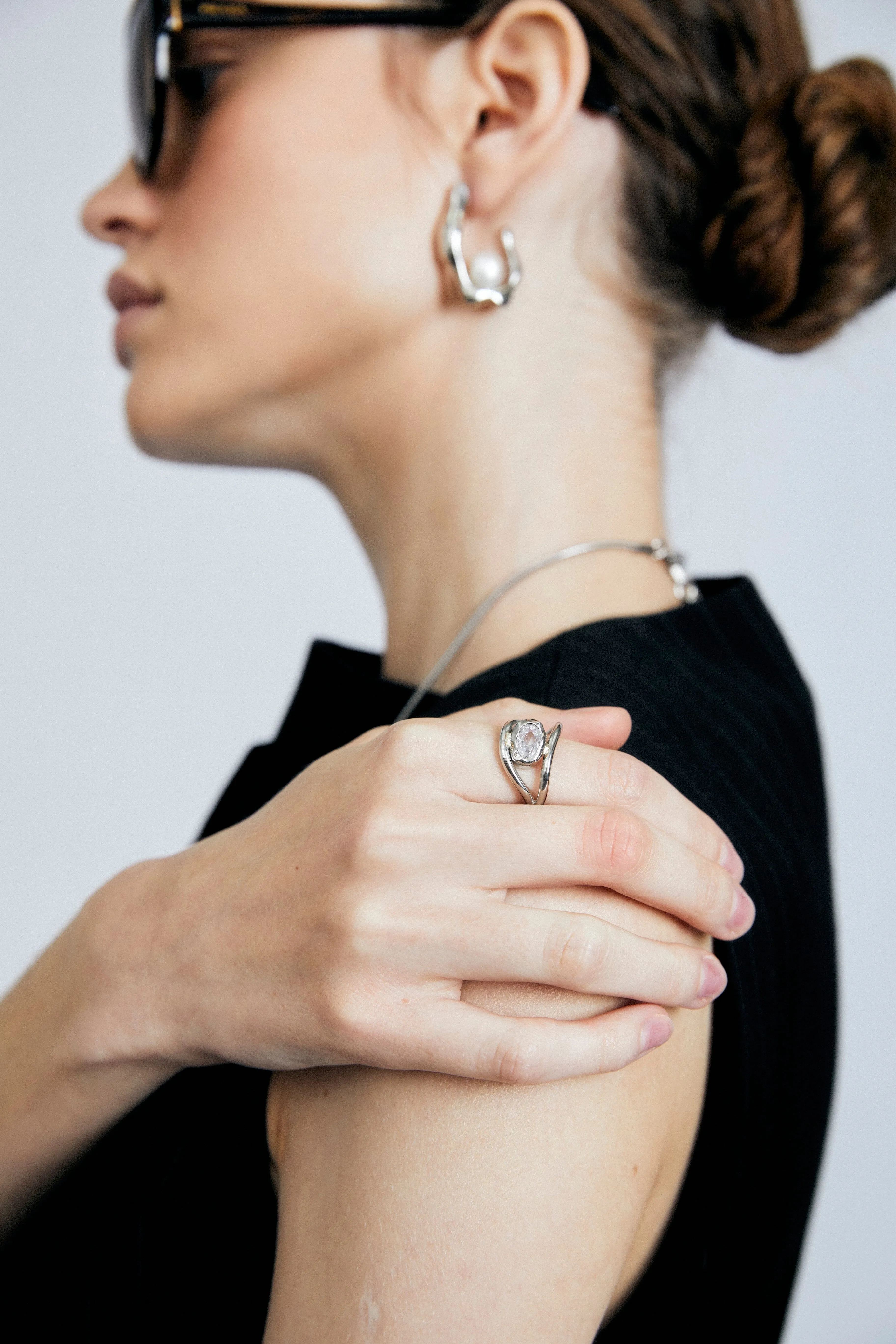 Clear Crystal Double Band Ring