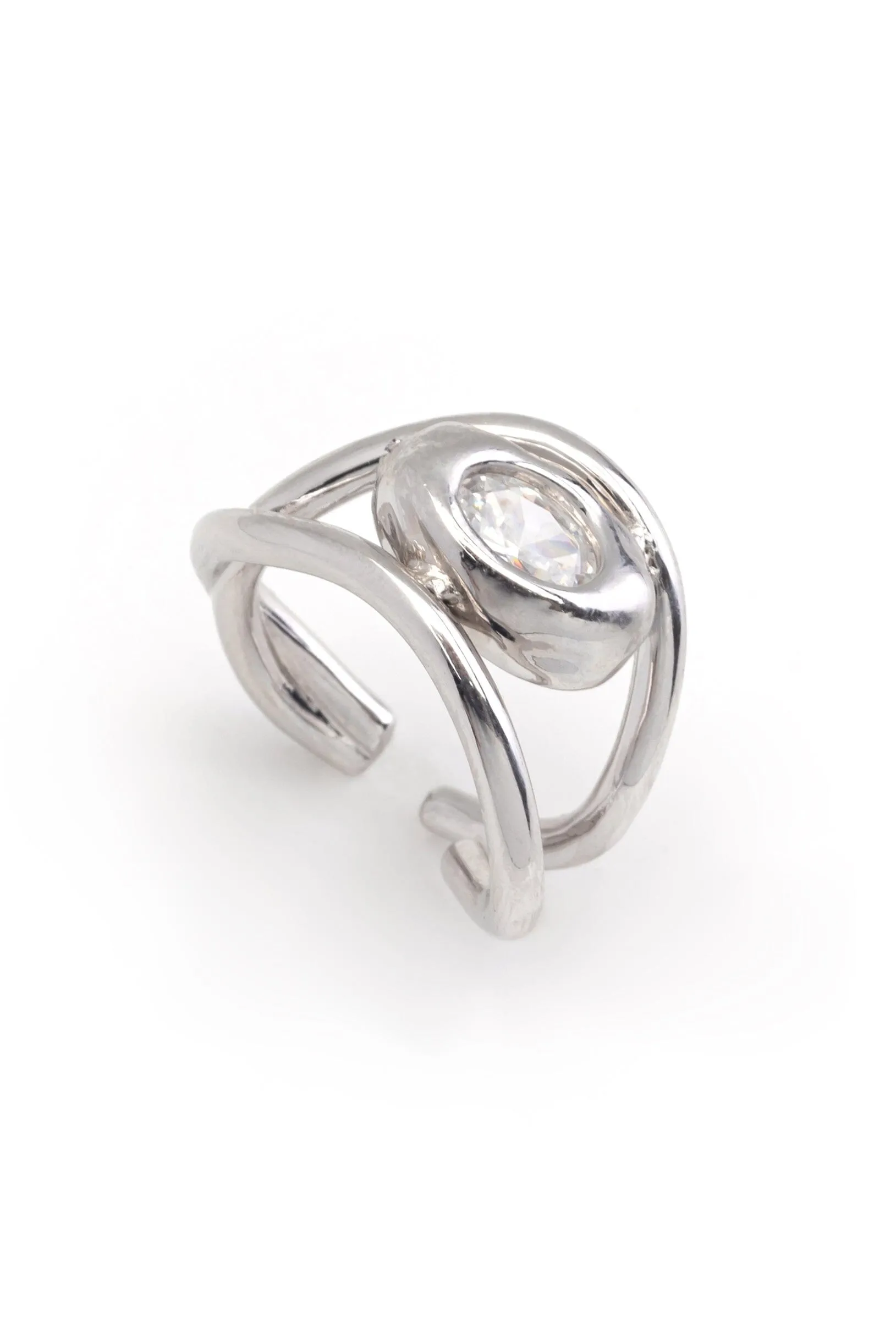 Clear Crystal Double Band Ring