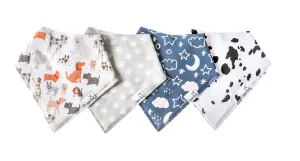 Copper Pearl Rufus Dog Baby Bandana Bib Set (4 Pack)