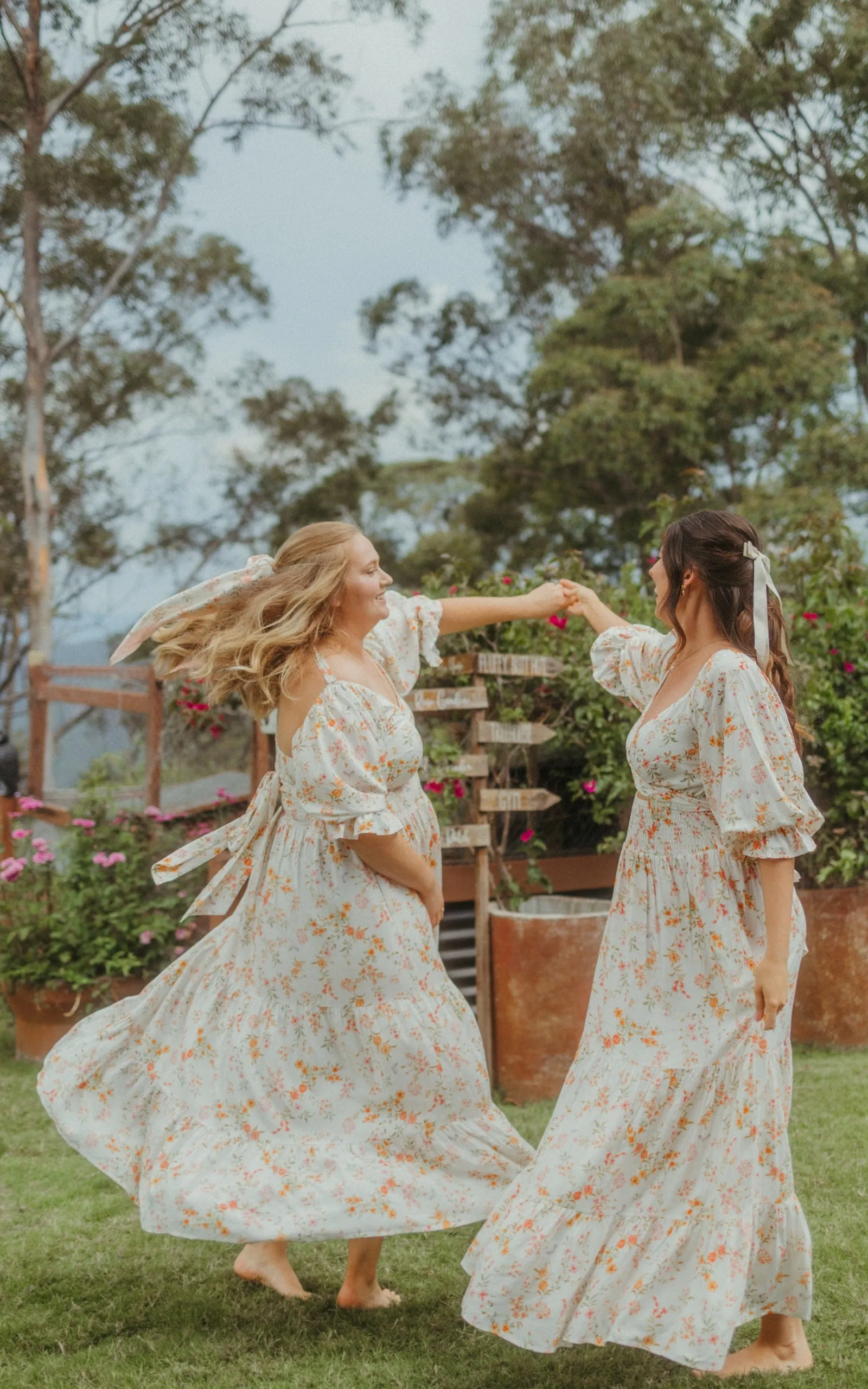 Cozy Staple Dress {Warm floral}