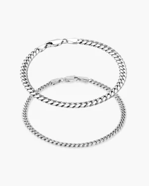 Cuban Link Bracelet Stack