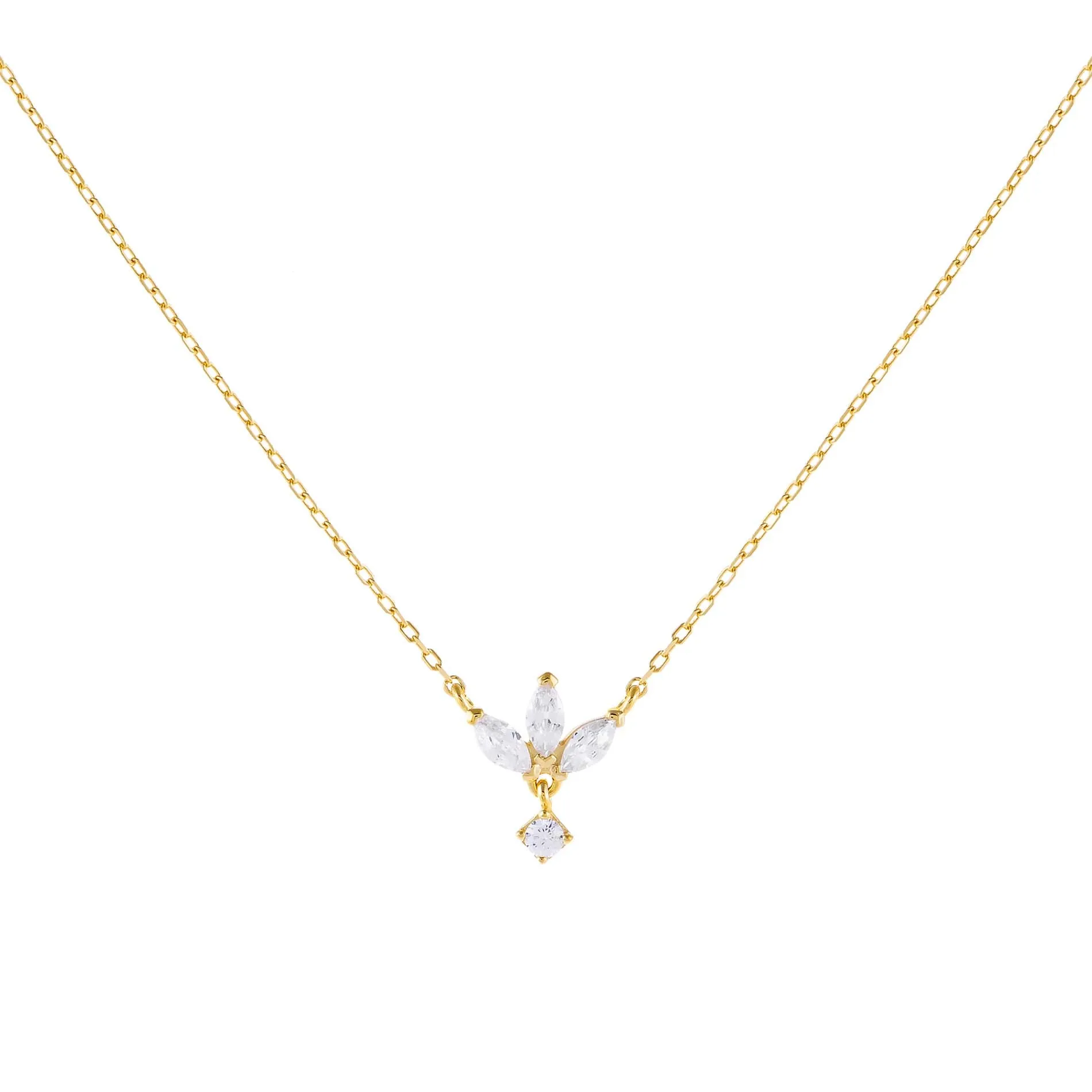 CZ Marquise Drop Necklace
