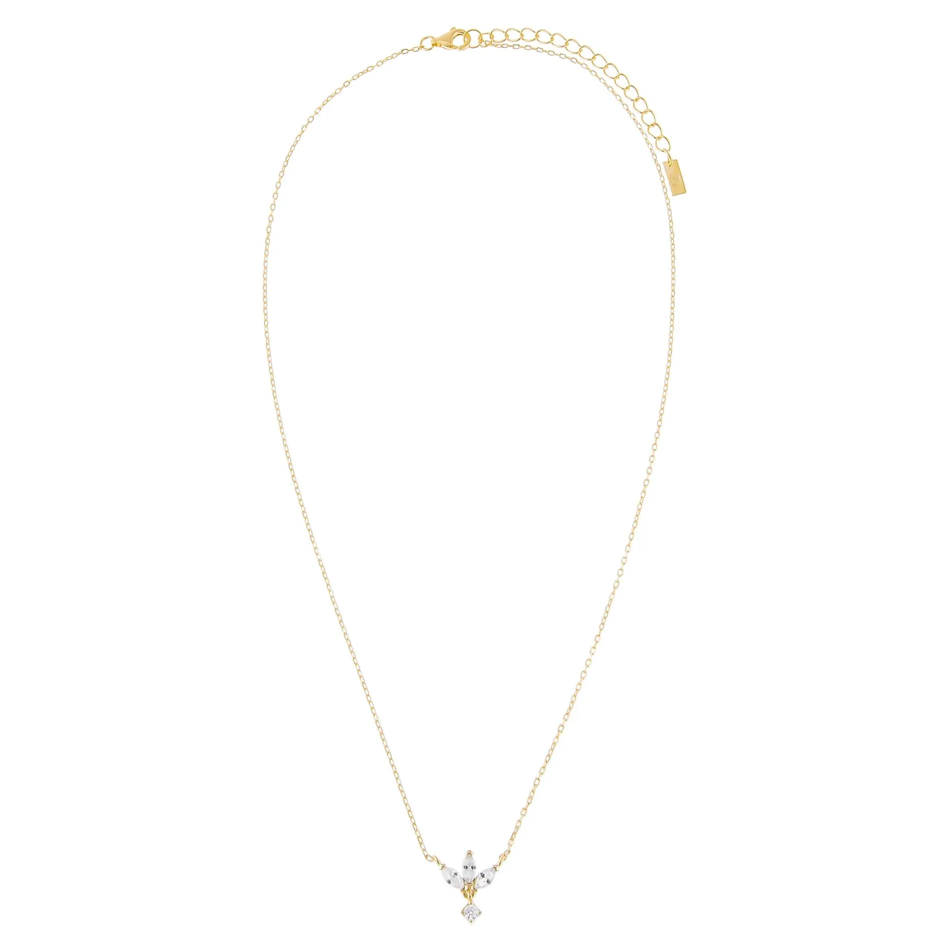 CZ Marquise Drop Necklace