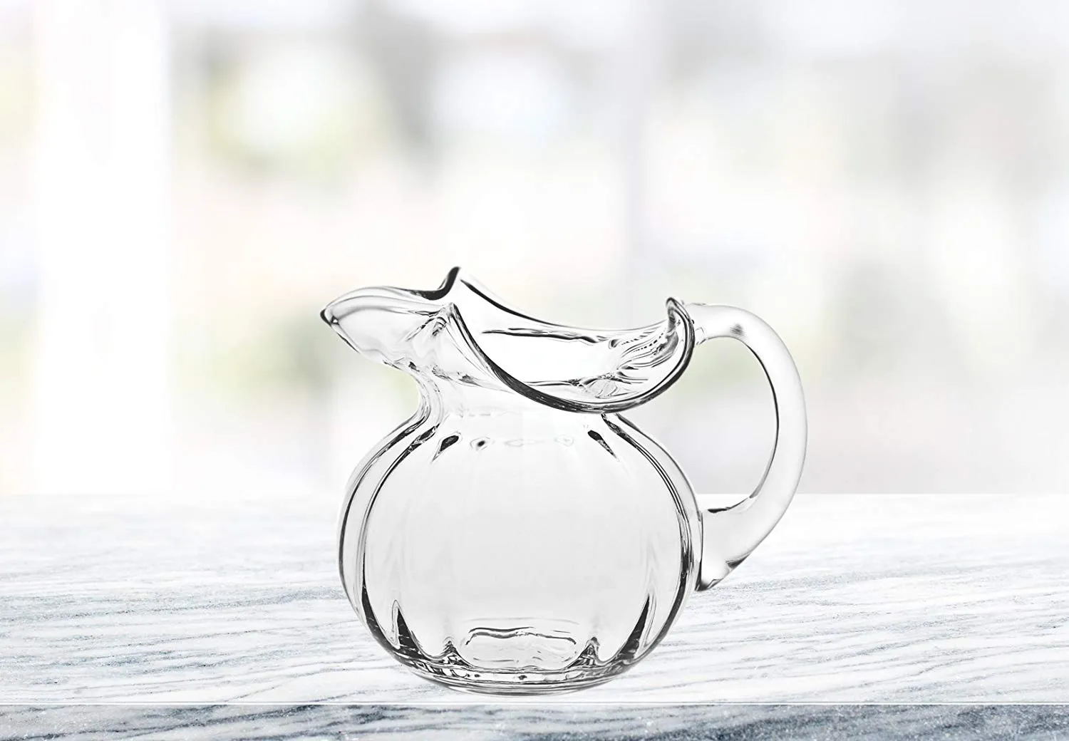 (D) 'Hemmingway' Optic 42 Oz, Premium Quality Lead Free Crystal Pitcher