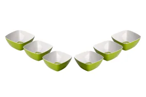 (D) Judaica Green Mah Jongg Bow in Melamine 5.5x2.75'' Set of 6