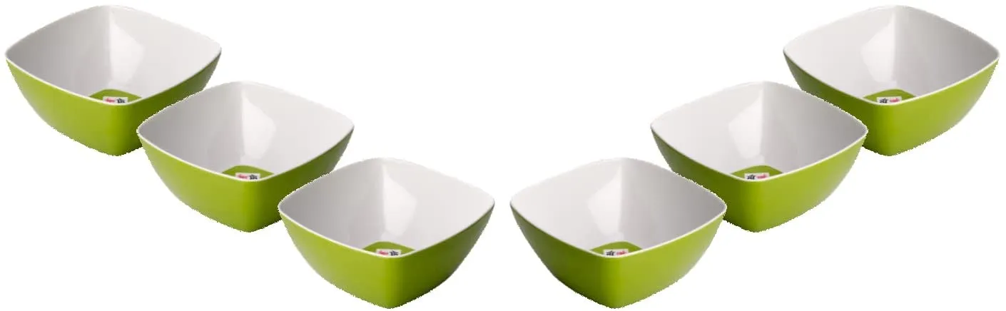 (D) Judaica Green Mah Jongg Bow in Melamine 5.5x2.75'' Set of 6