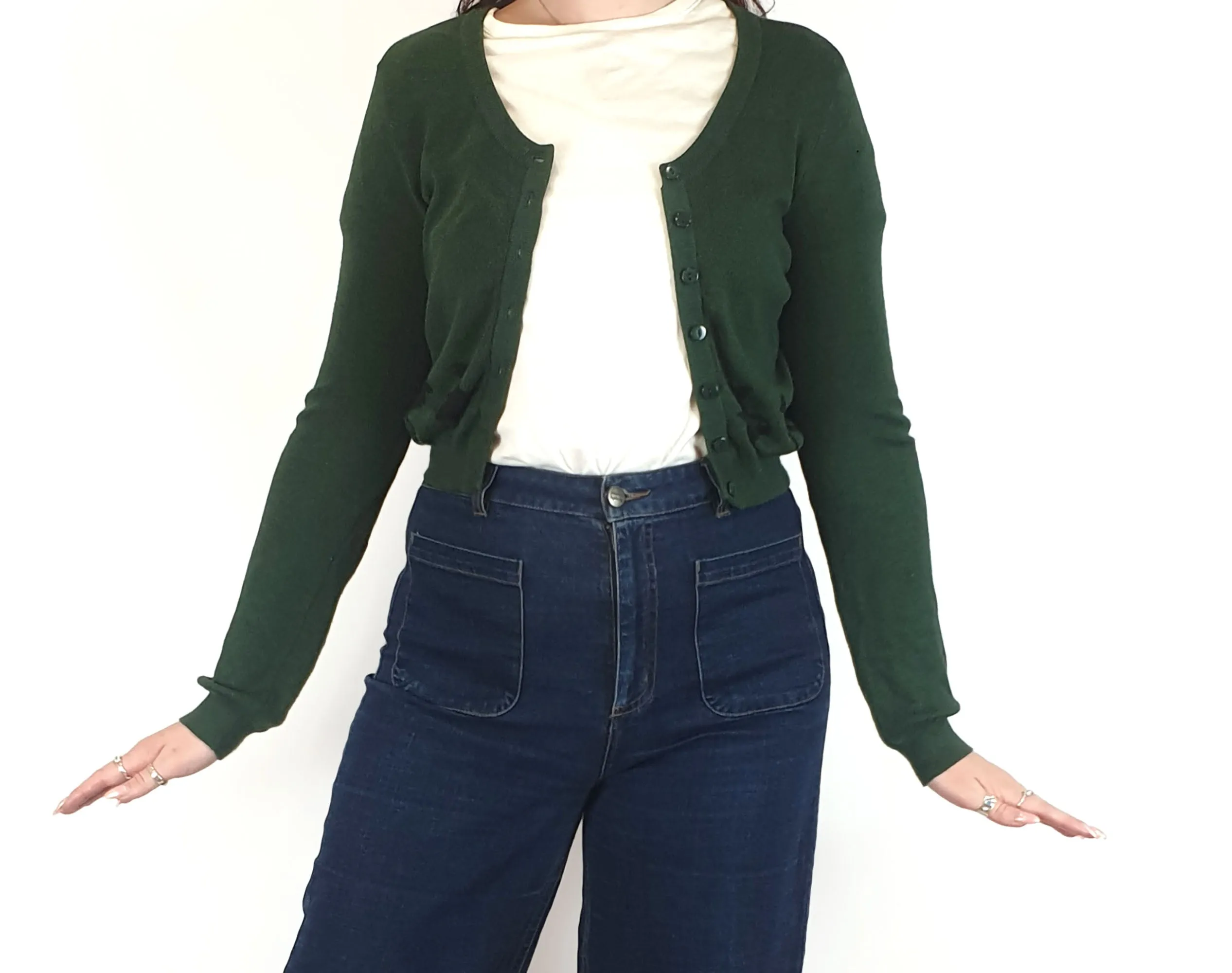 Dangerfield green wolf cardi size 12