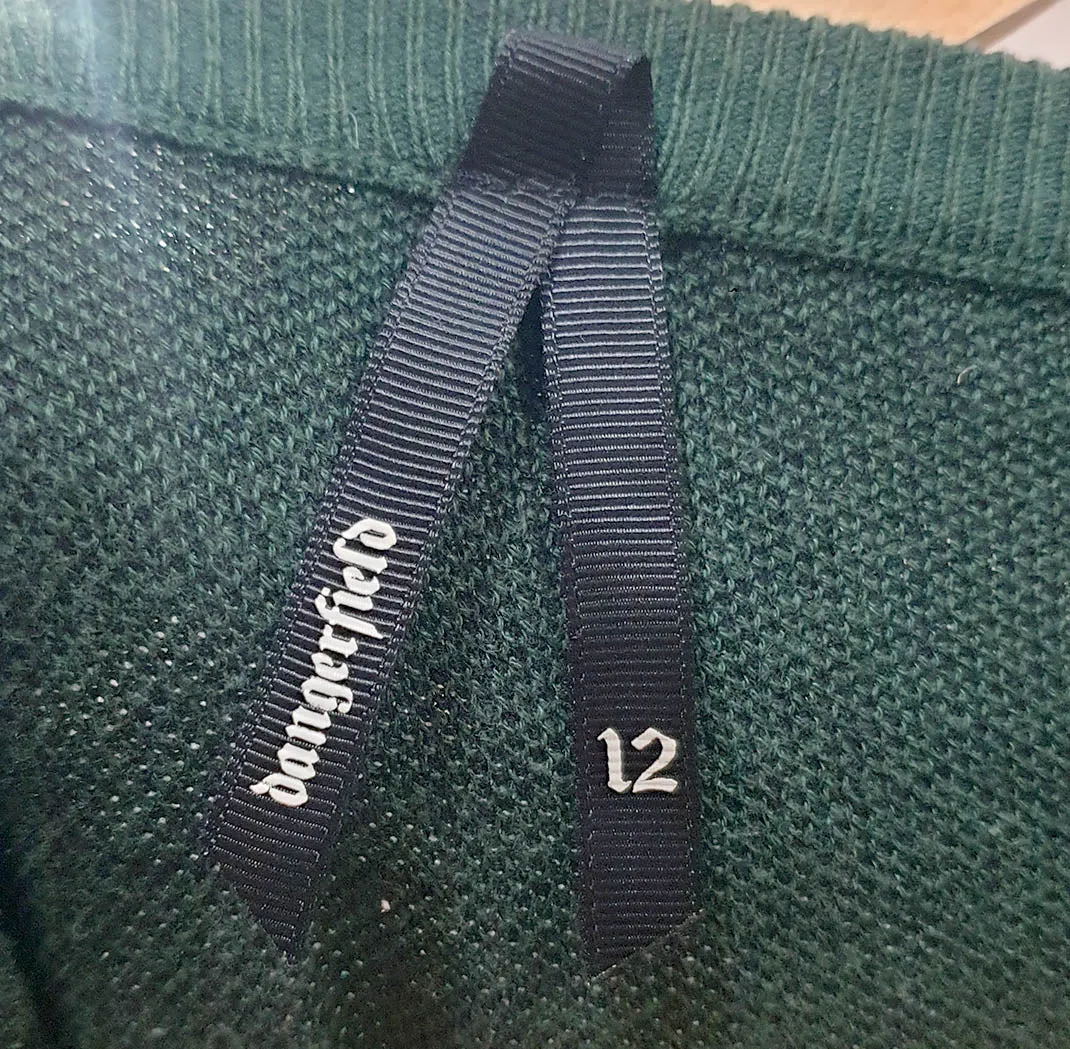 Dangerfield green wolf cardi size 12