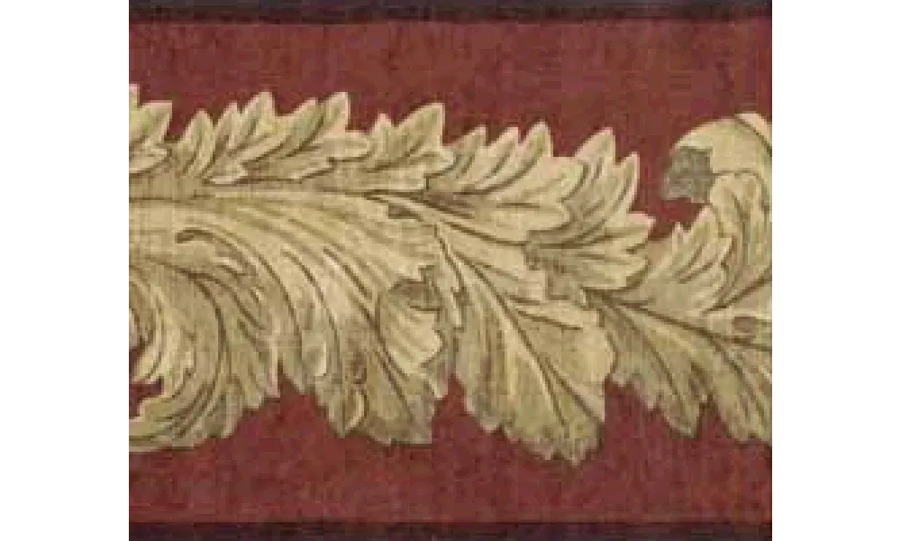 Dark Brown Leaf Molding 41706240 Wallpaper Border