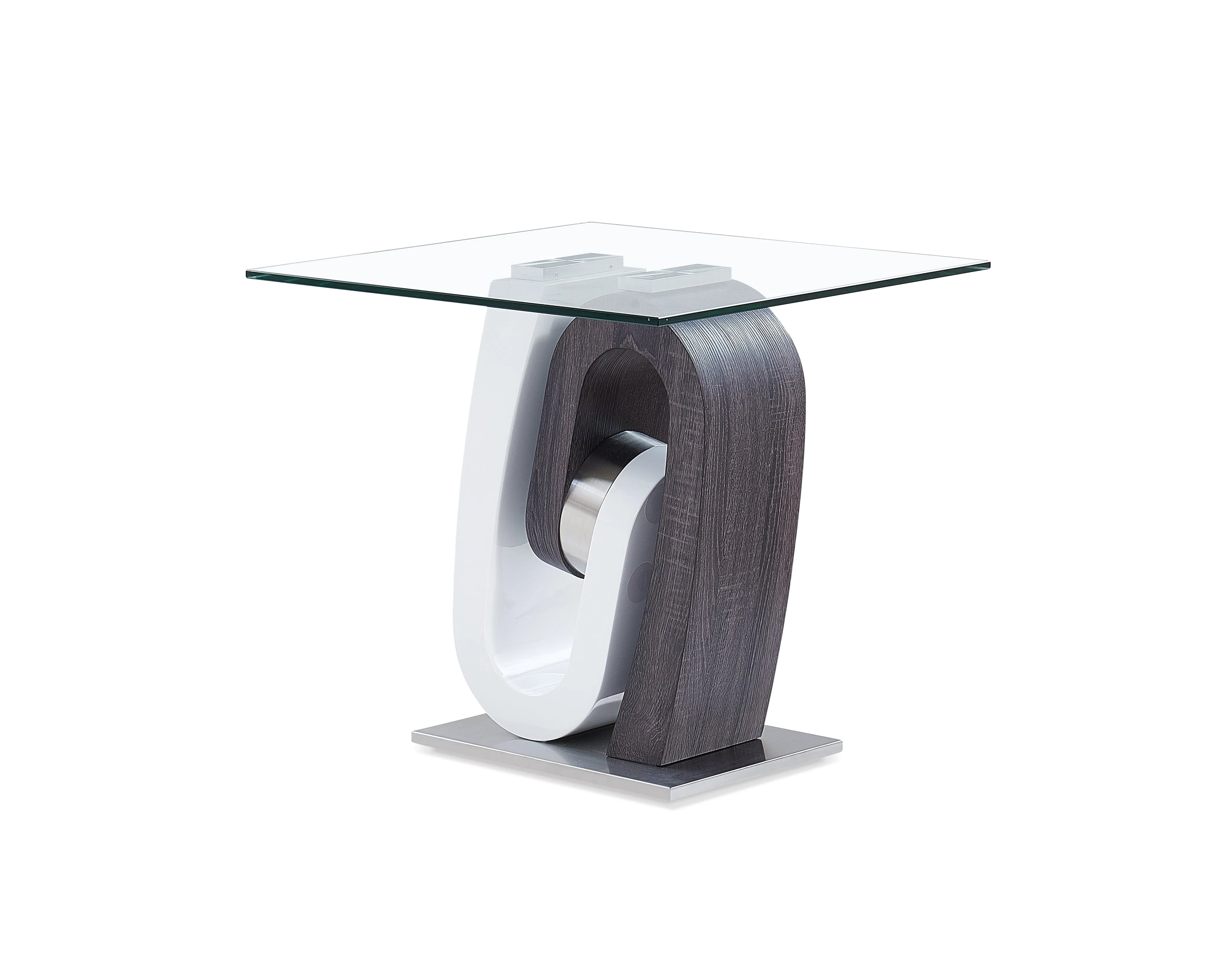 Dark Grey / White End Table