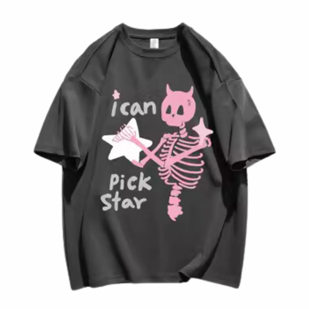 Dark Skull Star Print T-Shirt