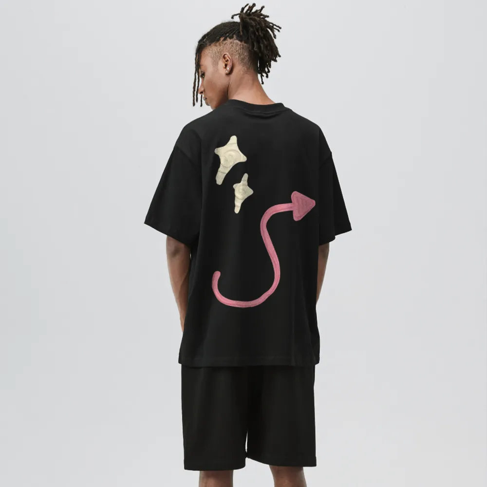 Dark Skull Star Print T-Shirt