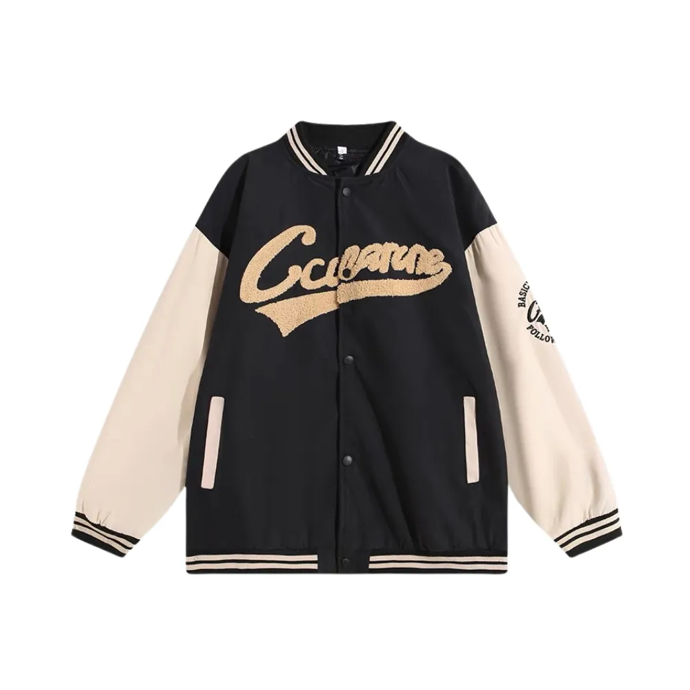 “Deerskin Velvet Baseball Jacket” Jacket