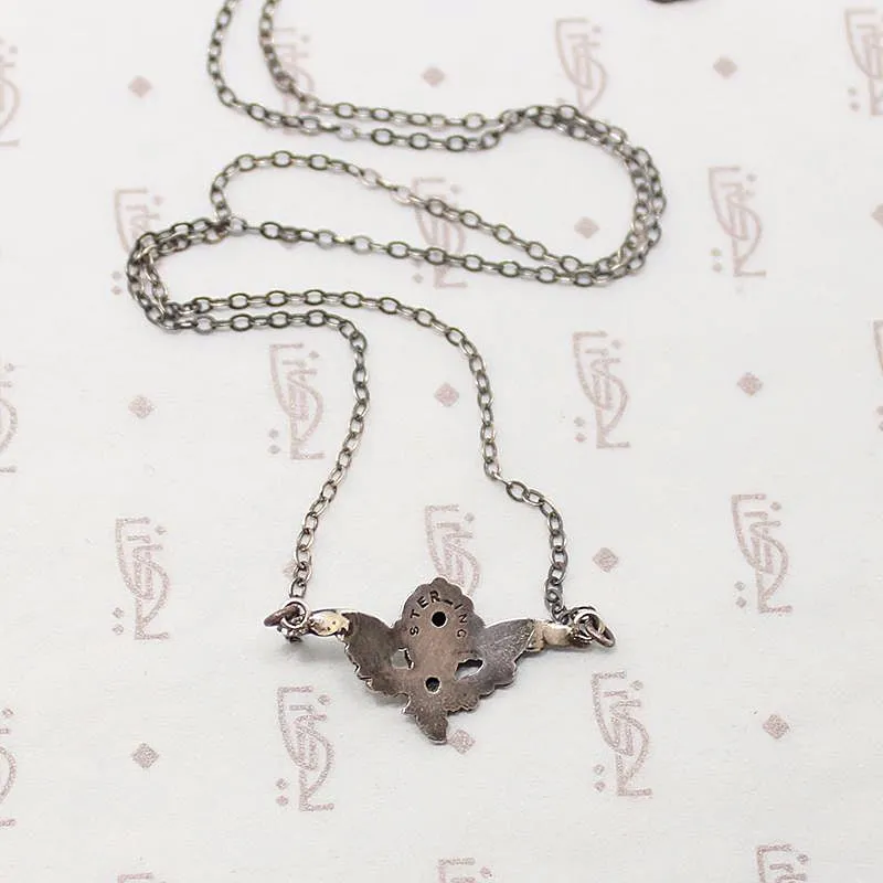 Divine Edwardian Silver Angel Necklace