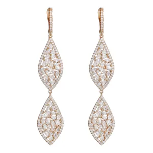 DOUBLE MARQUISE EARRING, ROSE GOLD