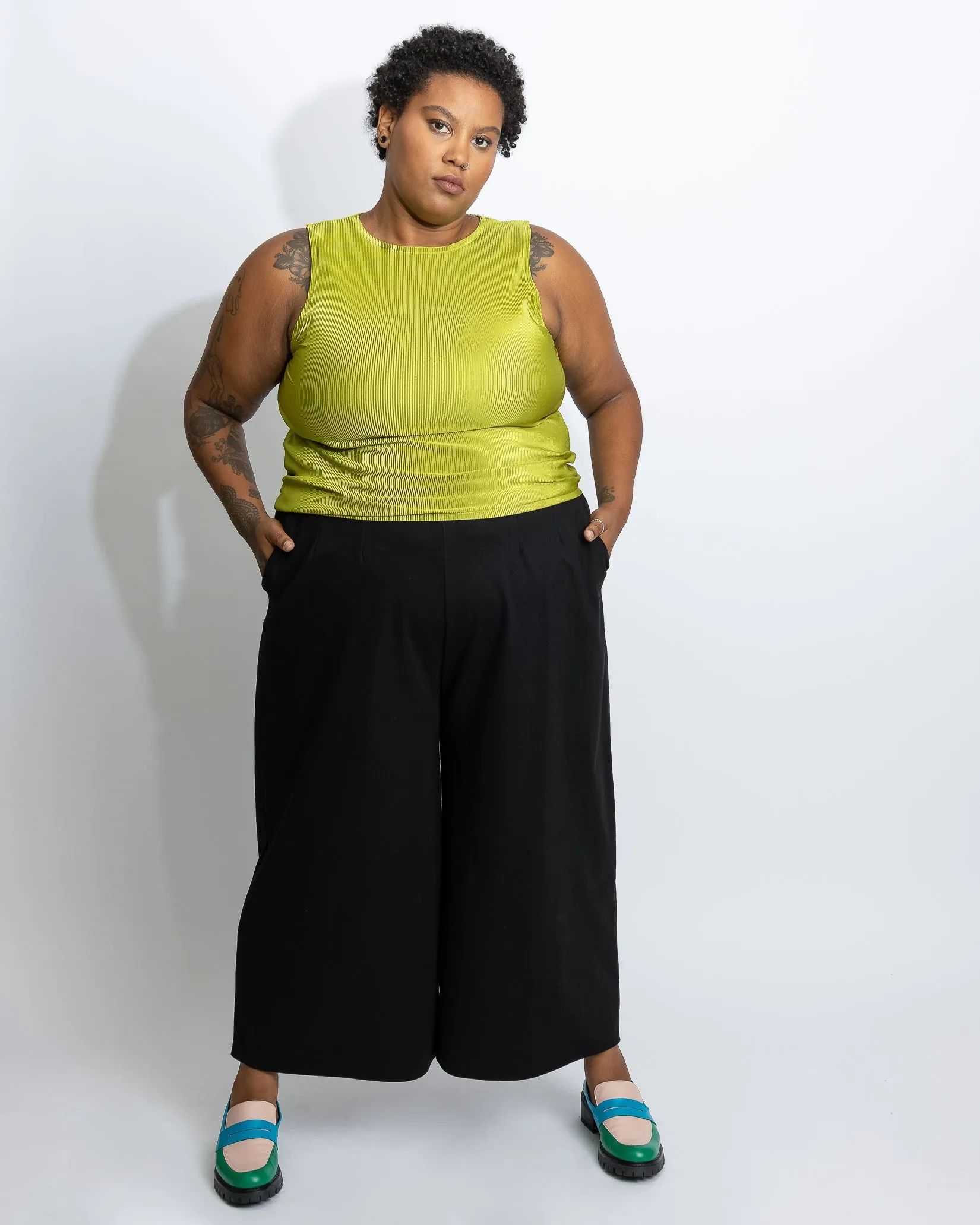 Easy | Pleated Satin Tank Top