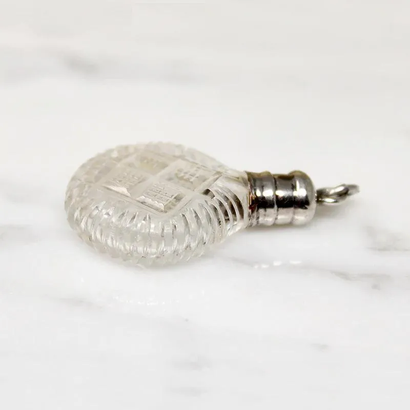Edwardian Cut Crystal & Sterling Pendant